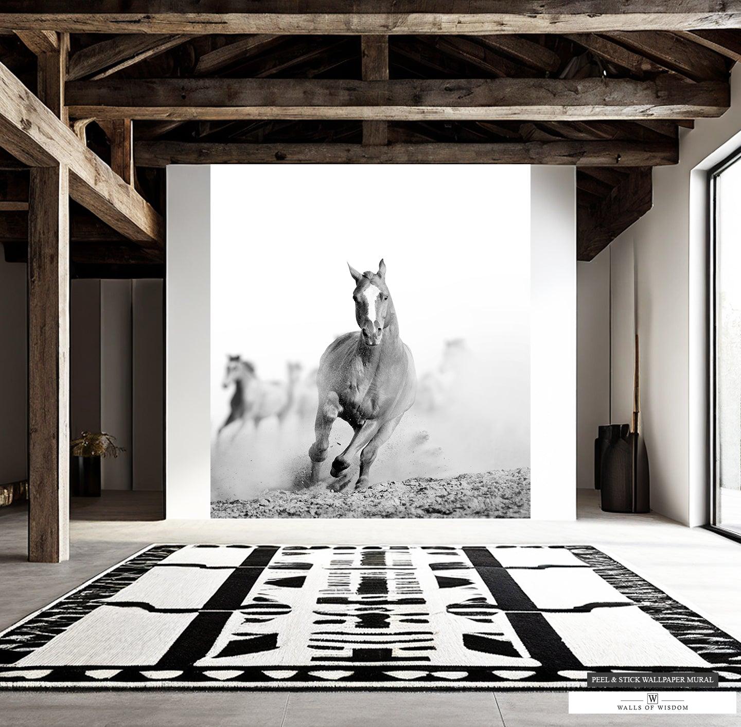 Black Horse Wall Art Canvas orders Animal Poster Multi Panel Wall Art Black Horse Photo Print Wild Horse Poster for Farmhouse Decor