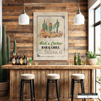 Decorative Vintage Linen Background Canvas Sign for Bars