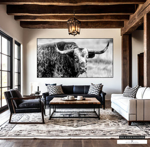 Western Longhorn wall art mural peel and stick