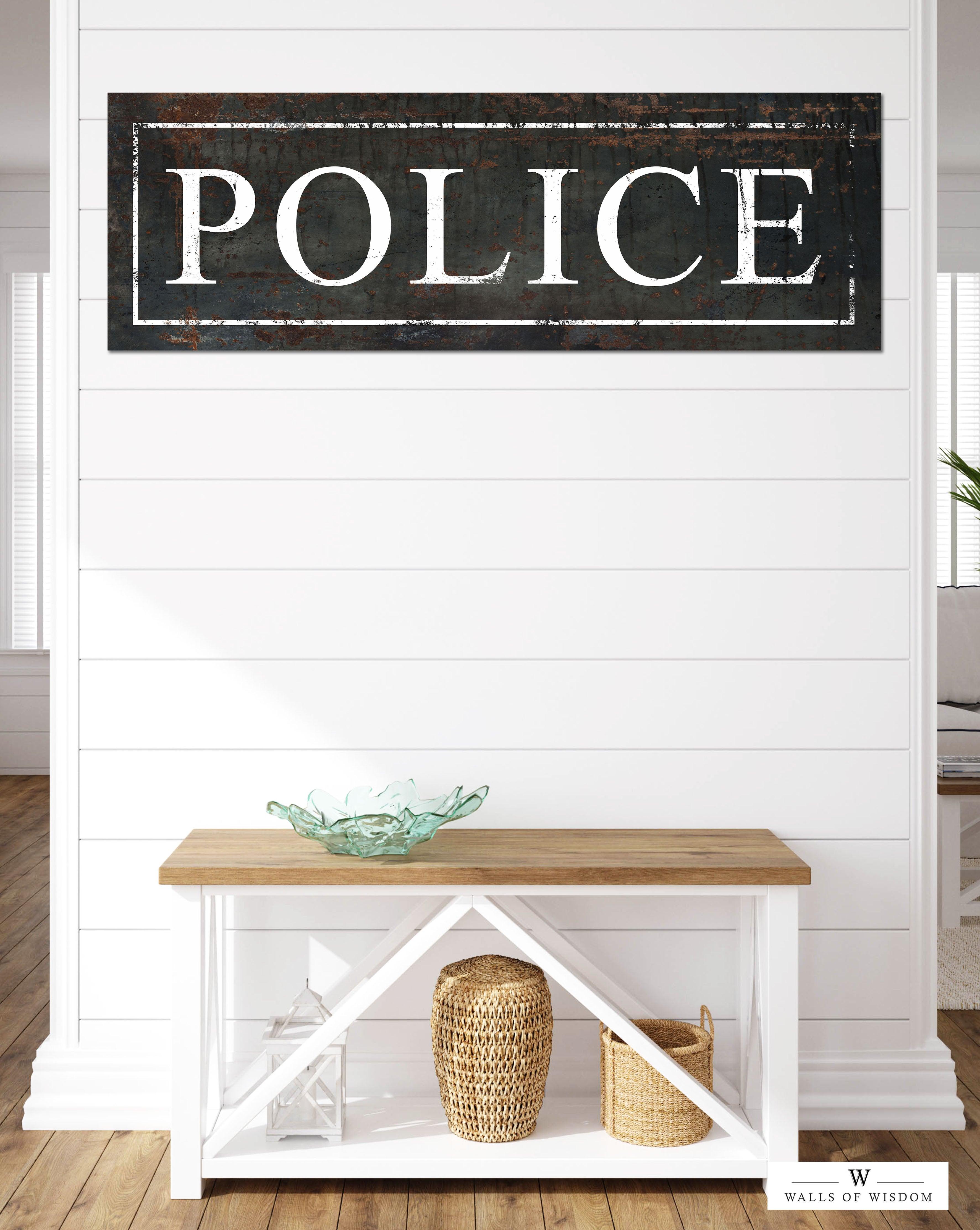 I Stand With Them Police Officer Wood popular Framed Farmhouse Sign 18x24