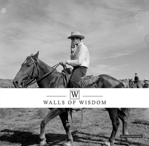 Statement Wall with Vintage Rodeo Scene in Black and White for Timeless Decor.